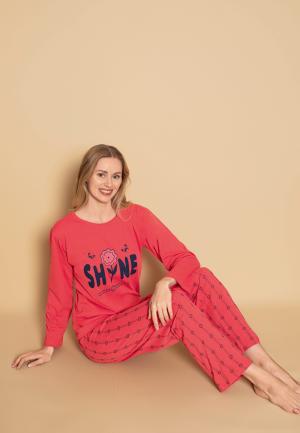 Pijama Dama Maneca Lunga și Pantaloni Lungi Shine