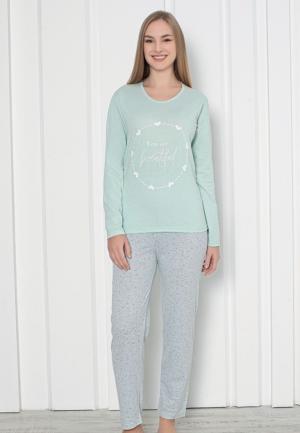 Pijama Damă Mâneca Lungă Pantalon Lunga – Beautiful