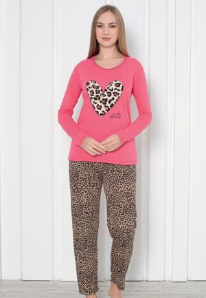 Pijama Damă Mâneca Lungă Pantalon Lunga-animal print