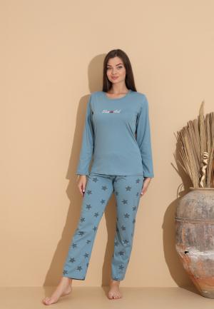 Pijama Dama Maneca Lunga Pantalon Lungi, She is Art