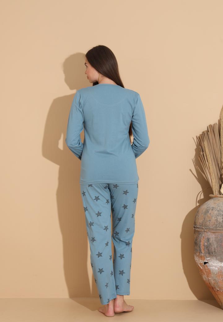 Pijama Dama Maneca Lunga Pantalon Lungi, She is Art
