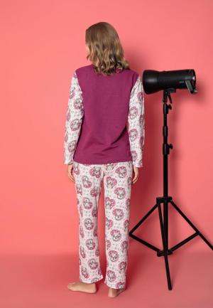 Pijama Damă Vătuită cu Mâneci Lungi – Model Urș
