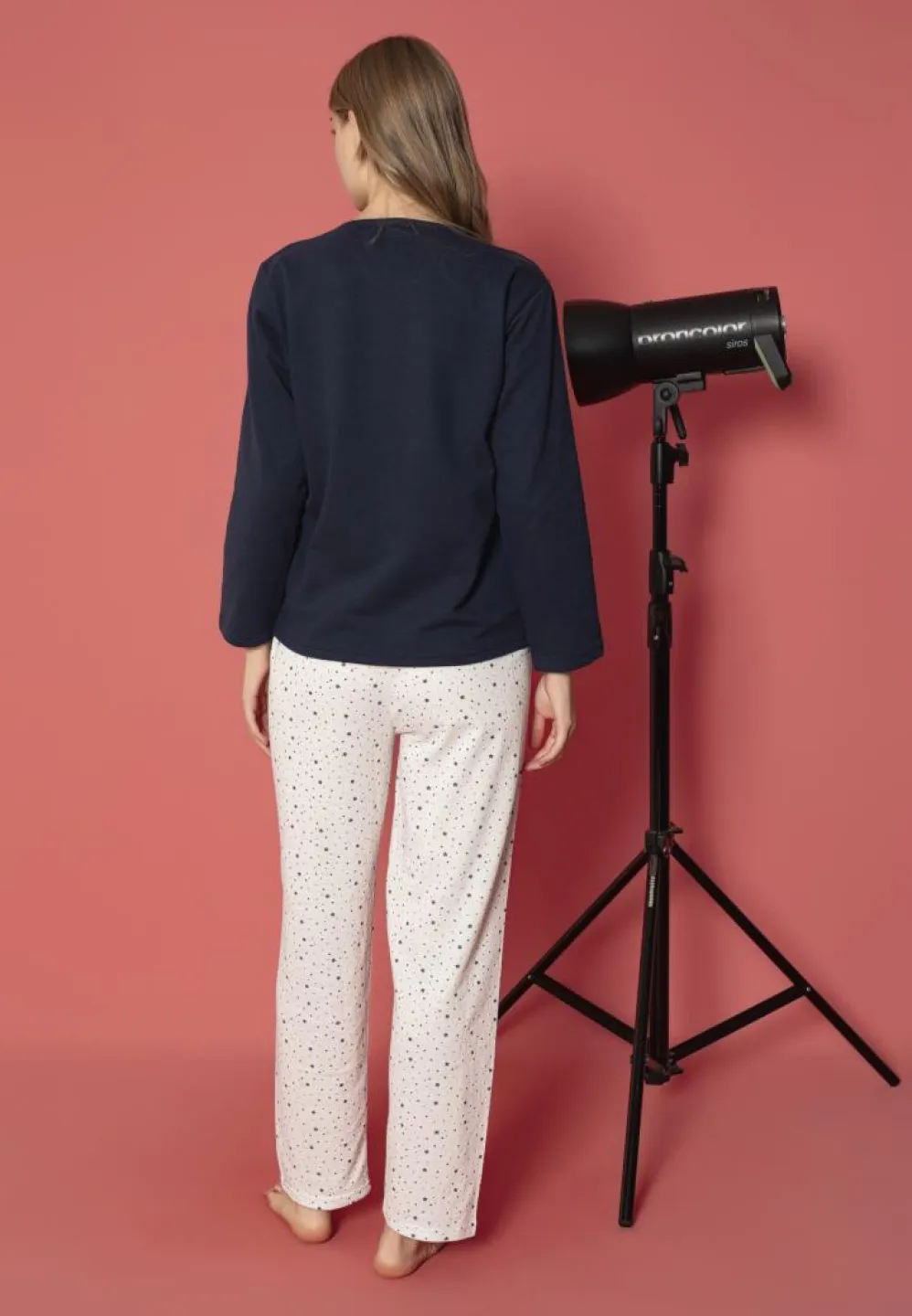 Pijama damă mâneci lungi confortabilă – Bleumarin - 2