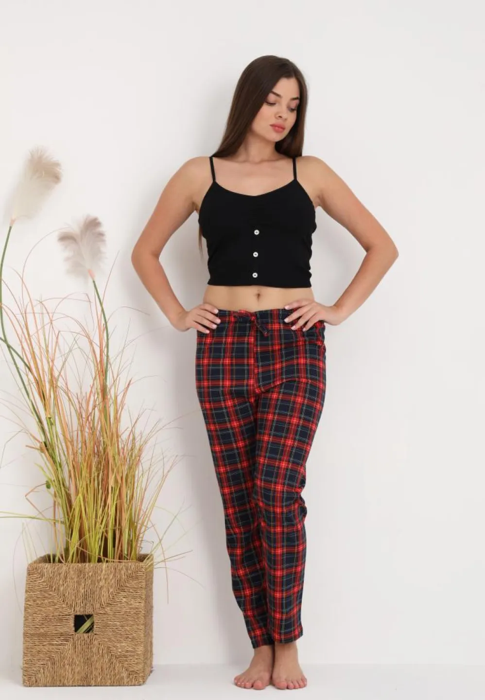 Pantaloni Damă eleganți – Design Modern cu Carouri - 3