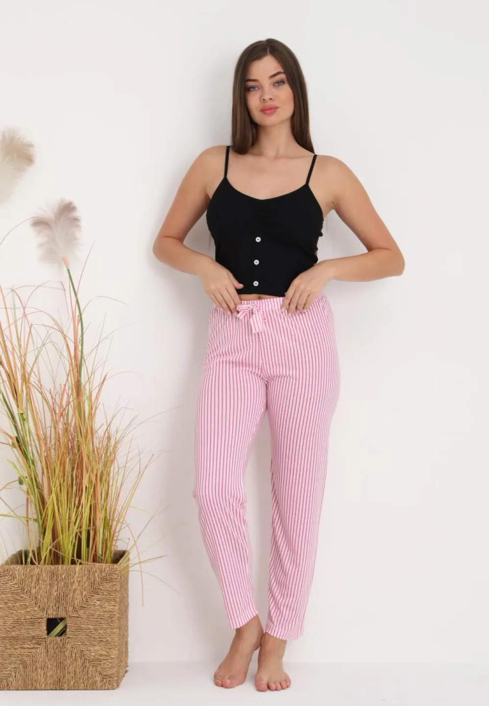 Pantaloni Damă eleganți – Stil Cozy cu Dungi - 4