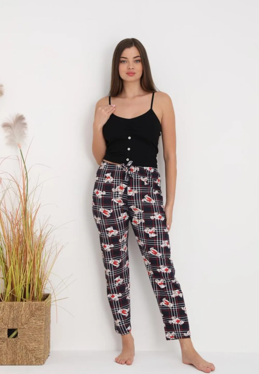 Pantaloni Damă eleganți – Stil Cozy cu imprimeu ursuleți - 3