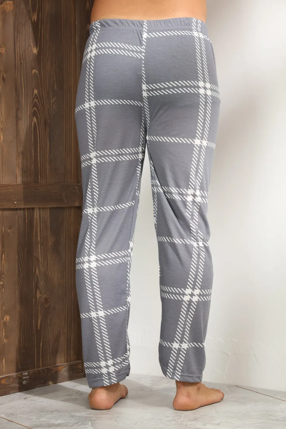 Pantalon pijama bărbați – confort sporit, design clasic carouri,M - 2