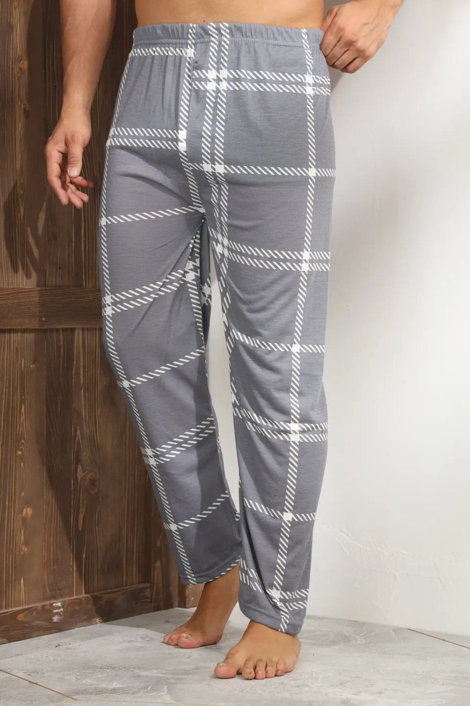 Pantalon pijama bărbați – confort sporit, design clasic carouri,M - 1