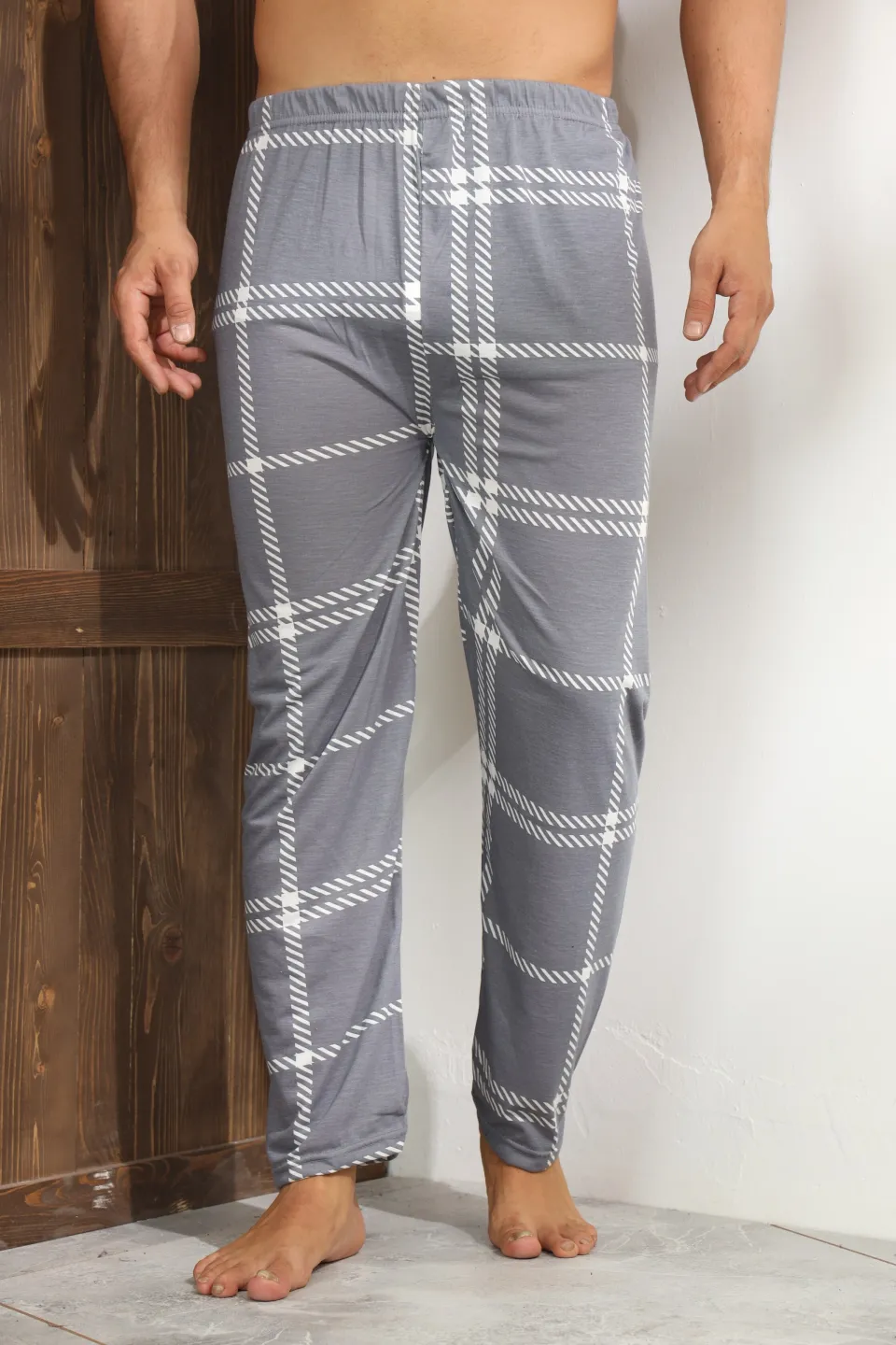 Pantalon pijama bărbați – confort sporit, design clasic carouri,M - 4