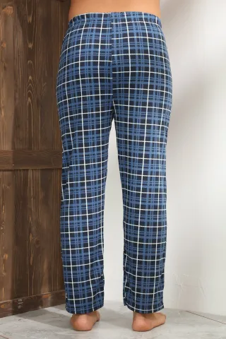 Pantalon pijama bărbați – design clasic bleumarin, confort sporit,M hover