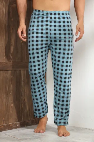 Pantalon bărbat print pătrat – stil casual pentru zi și noapte,M