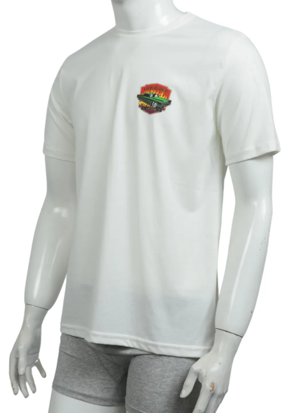Tricou alb Lowrider – bărbat, stil modern - 1