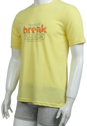 Tricou galben Break Rules – bărbat, stil urban