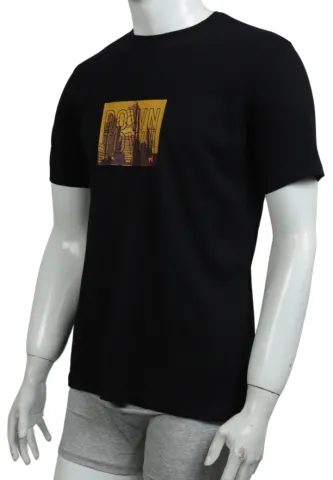 Tricou negru Down Town – bărbat, confortabil și stilat