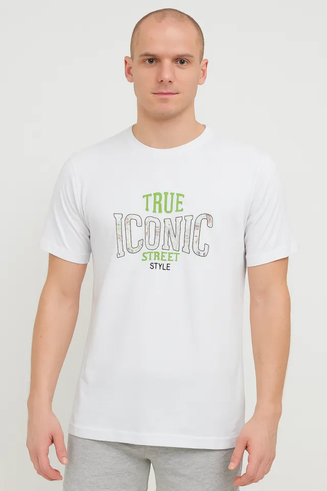Tricou alb True Iconic – bărbat, confortabil și versatil