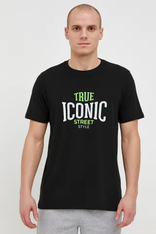 Tricou negru True Iconic – bărbat, confortabil și versatil