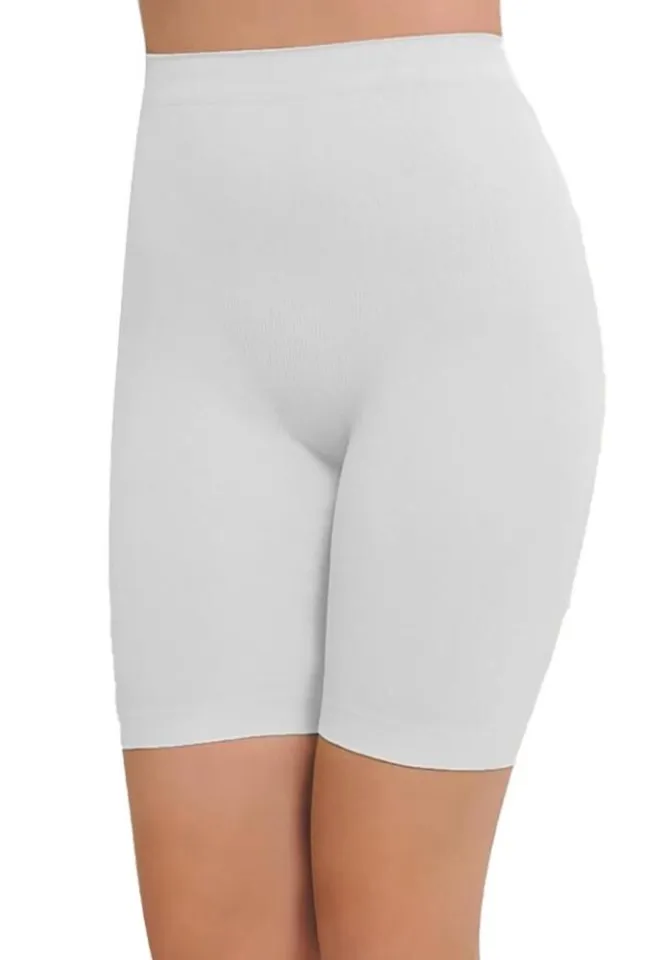 Corset Modelator Alb cu Silicon și Pantaloni Scurți, pentru Ridicarea Feselor