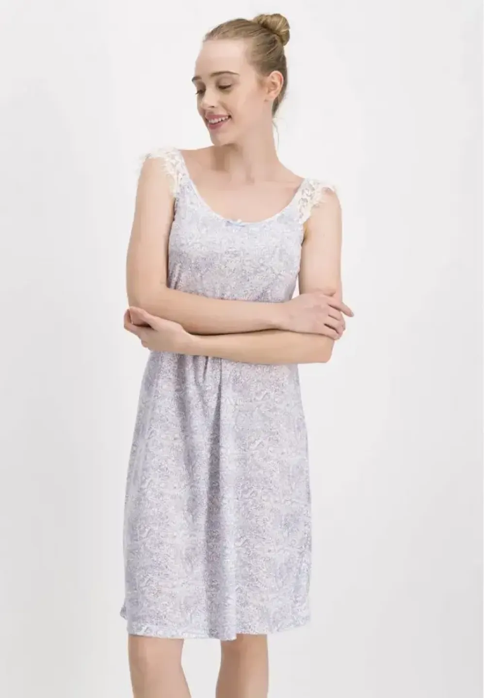 Rochie de Damă cu Bretele din Dantelă - 1
