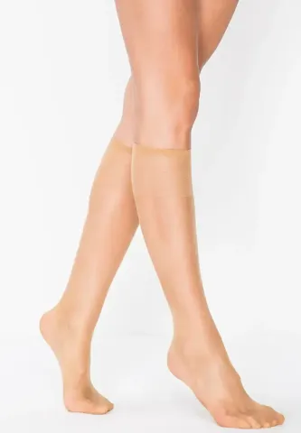 Sosete Penti Fit 15 Den, Sub Genunchi, Bej