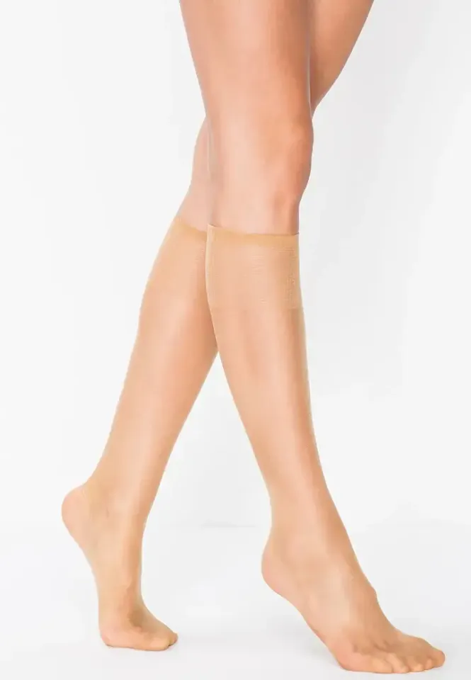 Sosete Penti Fit 15 Den, Sub Genunchi, Bej