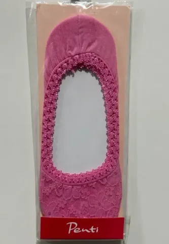 Tălpici Fuchsia cu Dantelă Înflorată Penti
