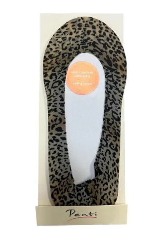 Tălpici fără cusătură leopard cu călcâi silicon – damă
