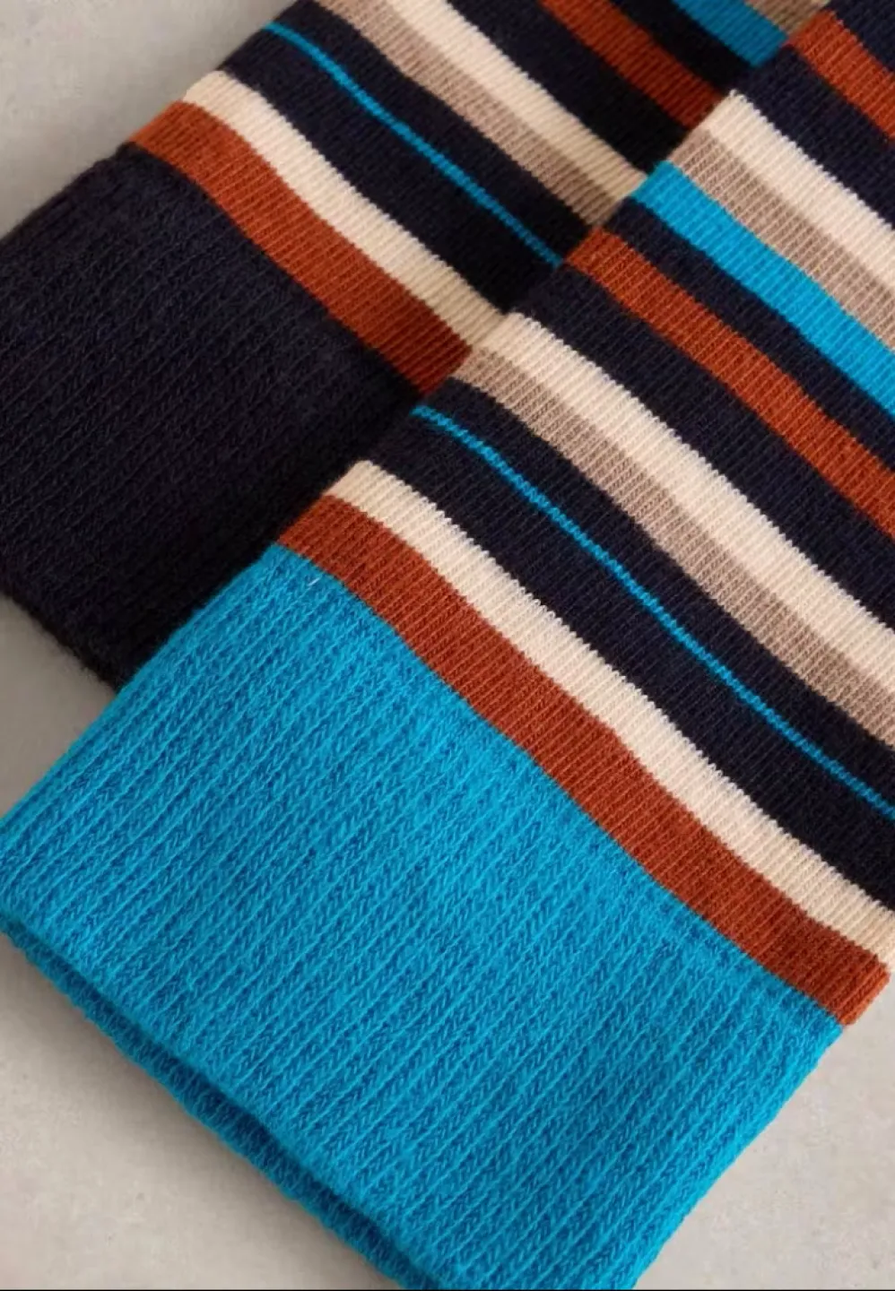 Șosete Colorat cu Dungi Bărbați, Bumbac Organic, Fără Cusătură - 2