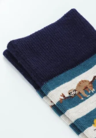 Șosete Fără Cusătură Bumbac Organic Bărbați – Model Animal Leneș hover
