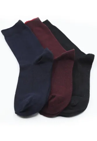 Șosete Set 3 Bărbați – Negru, Bleumarin, Bordo