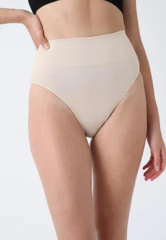 Corset modelator clasic, talie înaltă, bej