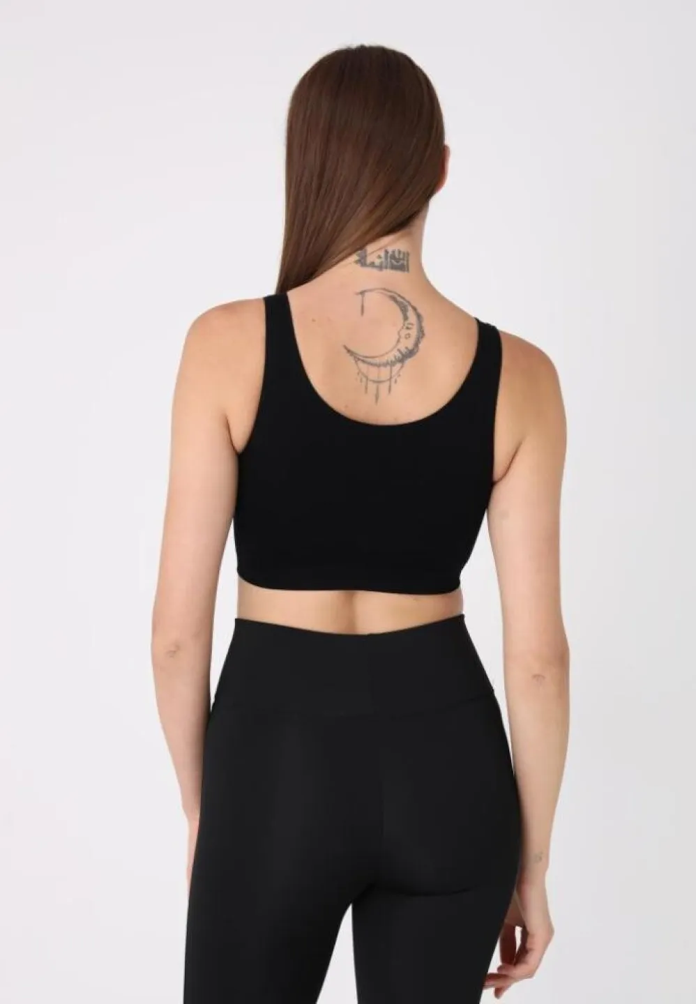 Bustieră negru pentru damă, bretele late, fără push-up - 2