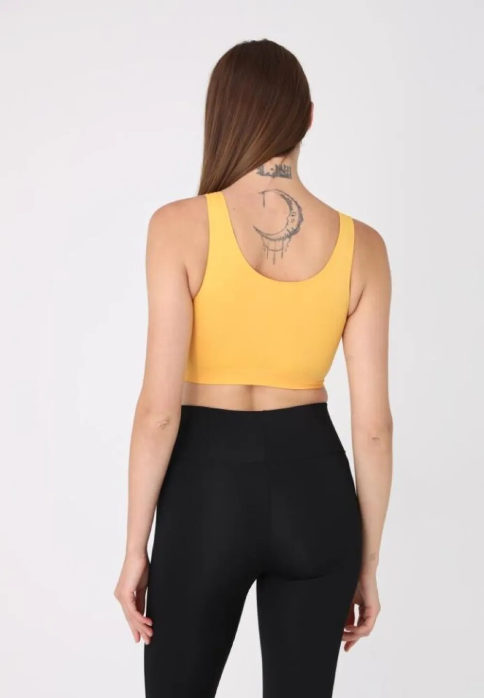 Bustieră galben pentru damă, bretele late, fără push-up - 2