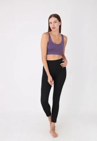 Bustieră mov pentru damă, bretele late, fără push-up hover