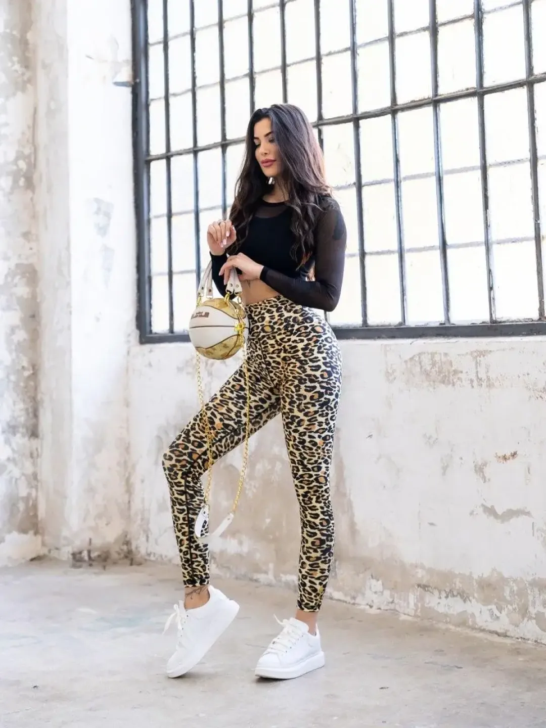 Colanți damă leopard pentru confort zilnic - 1