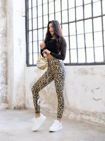 Colanți damă leopard pentru confort zilnic