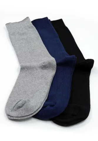 Sosete barbat 3xSet bleumarin, negru, gri