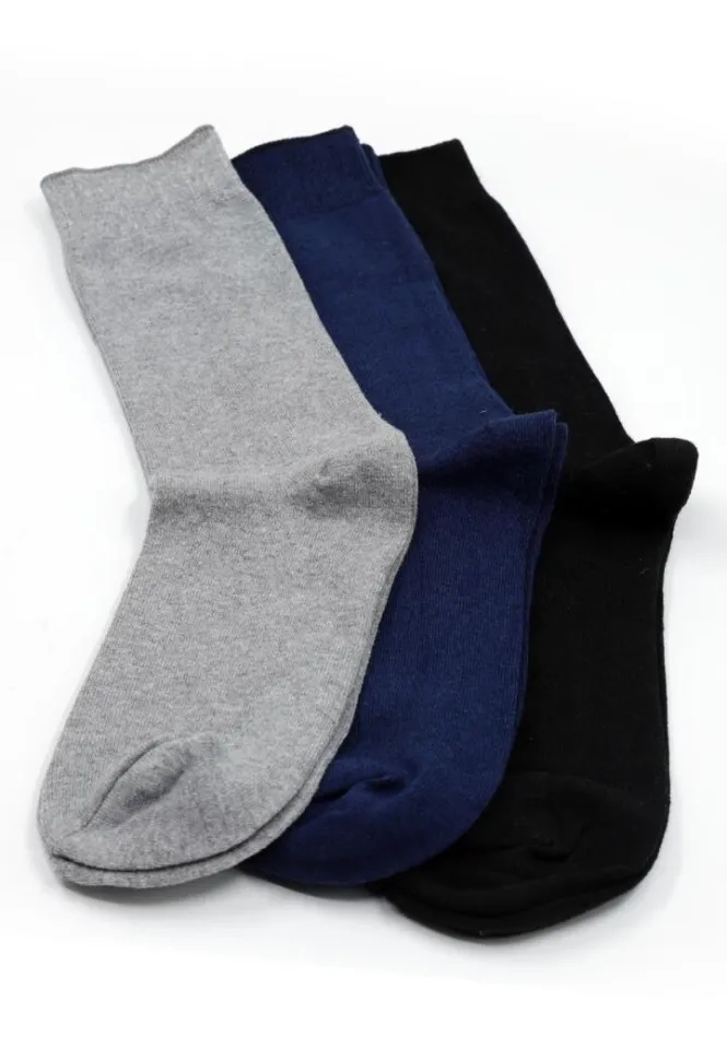 Sosete barbat 3xSet bleumarin, negru, gri