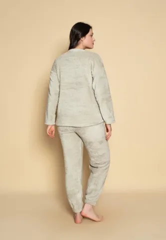 Pijama pufoasă din cocolino pentru damă – model Little Bear hover