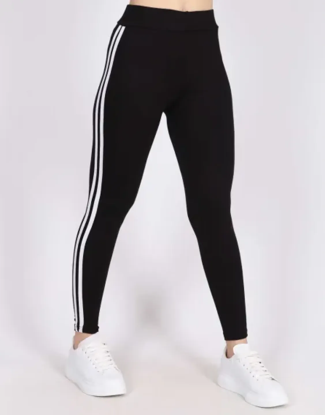 Colanți Negri Dama cu dungi duble - 2