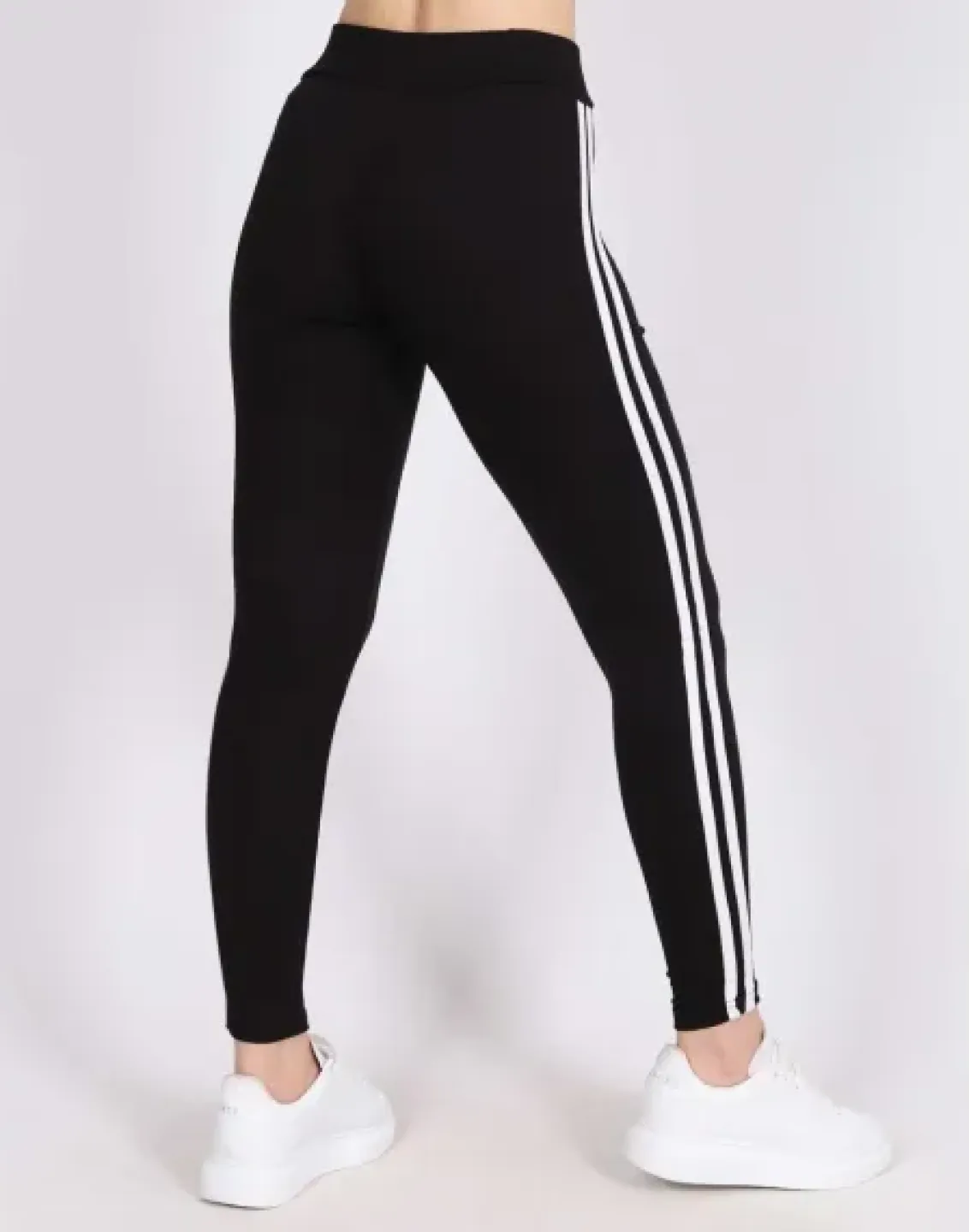 Colanți Negri Dama cu dungi duble - 3