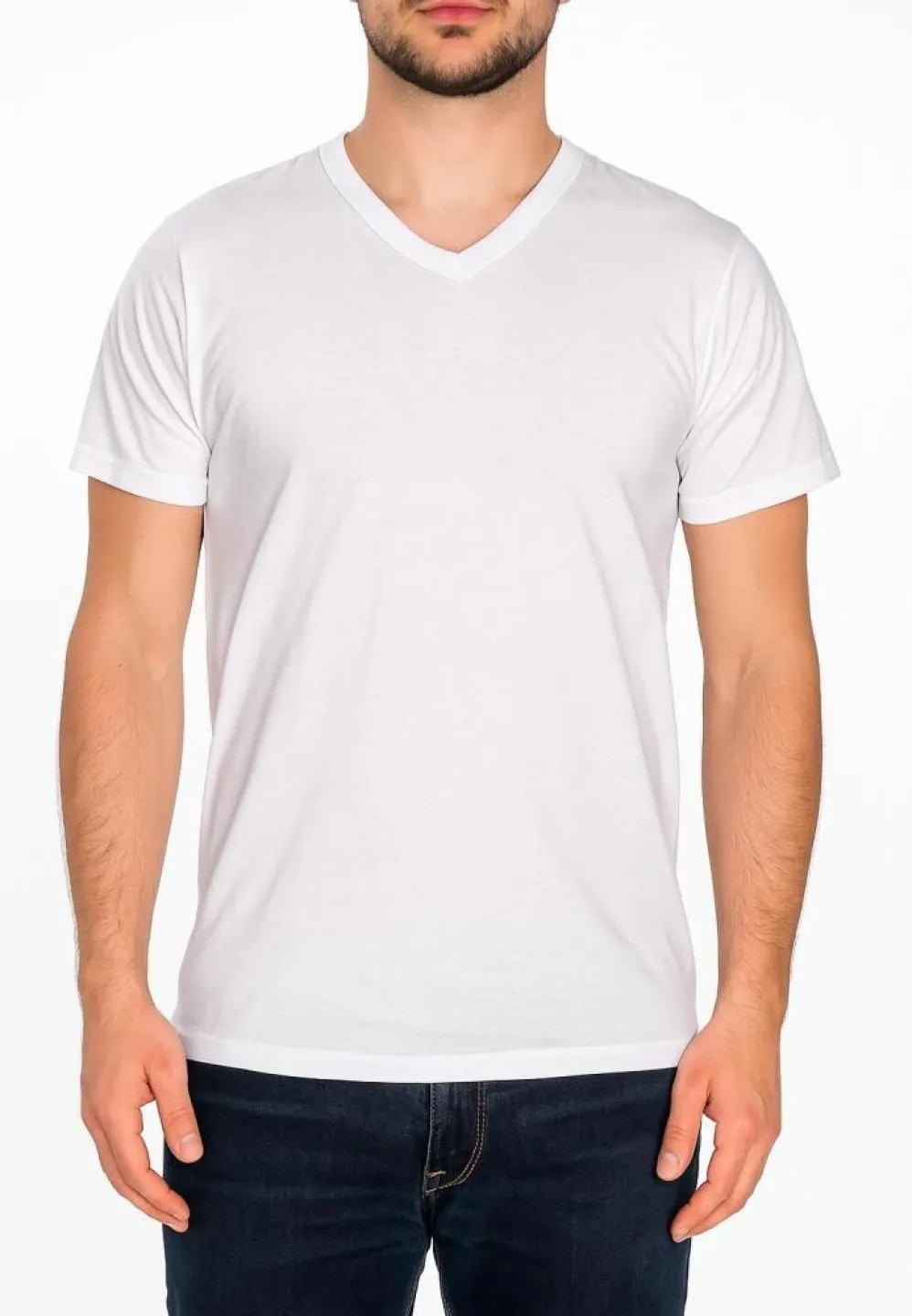 Tricou Alb Bărbați Basic - 1