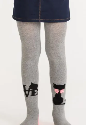 Dres fetițe bumbac Penti Fluffy Cat gri deschis