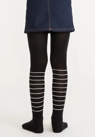 Dres fetițe Penti Stripe Cat, bumbac, Negru, imprimeu pisică hover