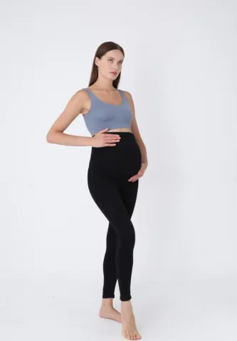 Colanți gravide Negru, bandă de susținere sub burtă
