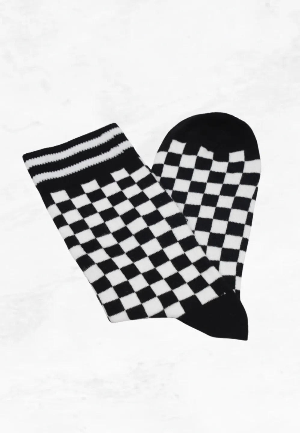 Șosete Fără Cusătură pentru Bărbați – Carouri Negre, Stil Modern - 1