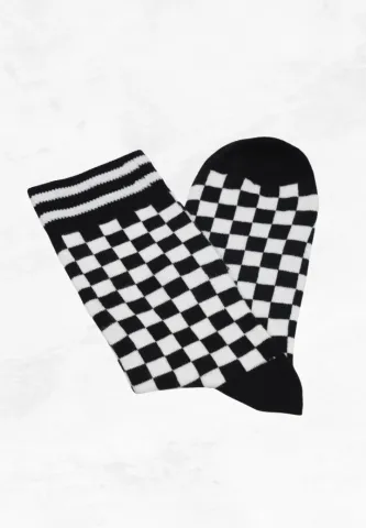 Șosete Fără Cusătură pentru Bărbați – Carouri Negre, Stil Modern