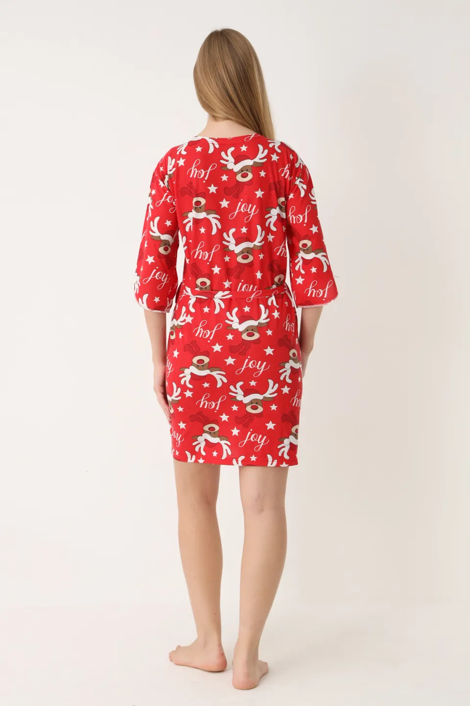 Halat damă Crăciun cu imprimeu cu reni - 2