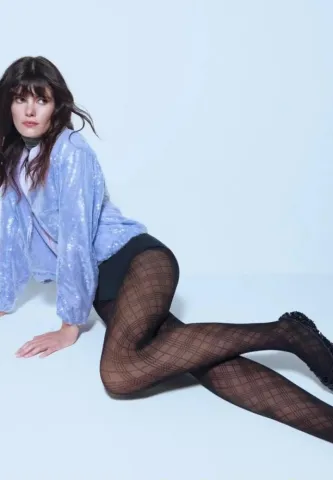 Dres Penti 50 DEN Checked Negru – confort și eleganță pentru fiecare zi