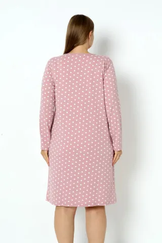 Halat damă cu fermuar, model buline roz hover