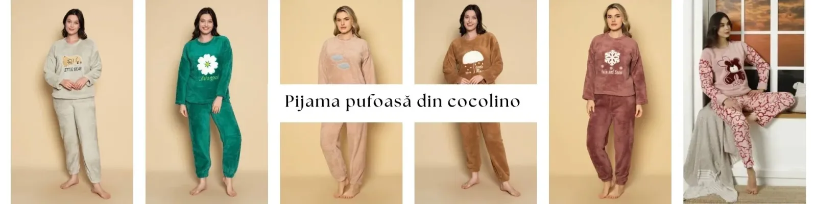 Pijama pufoasă din cocolino